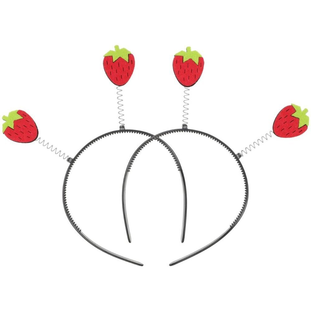Strawberry Headband 2 Pack Kids Adults Playful Fruit Costume Hair Accessory